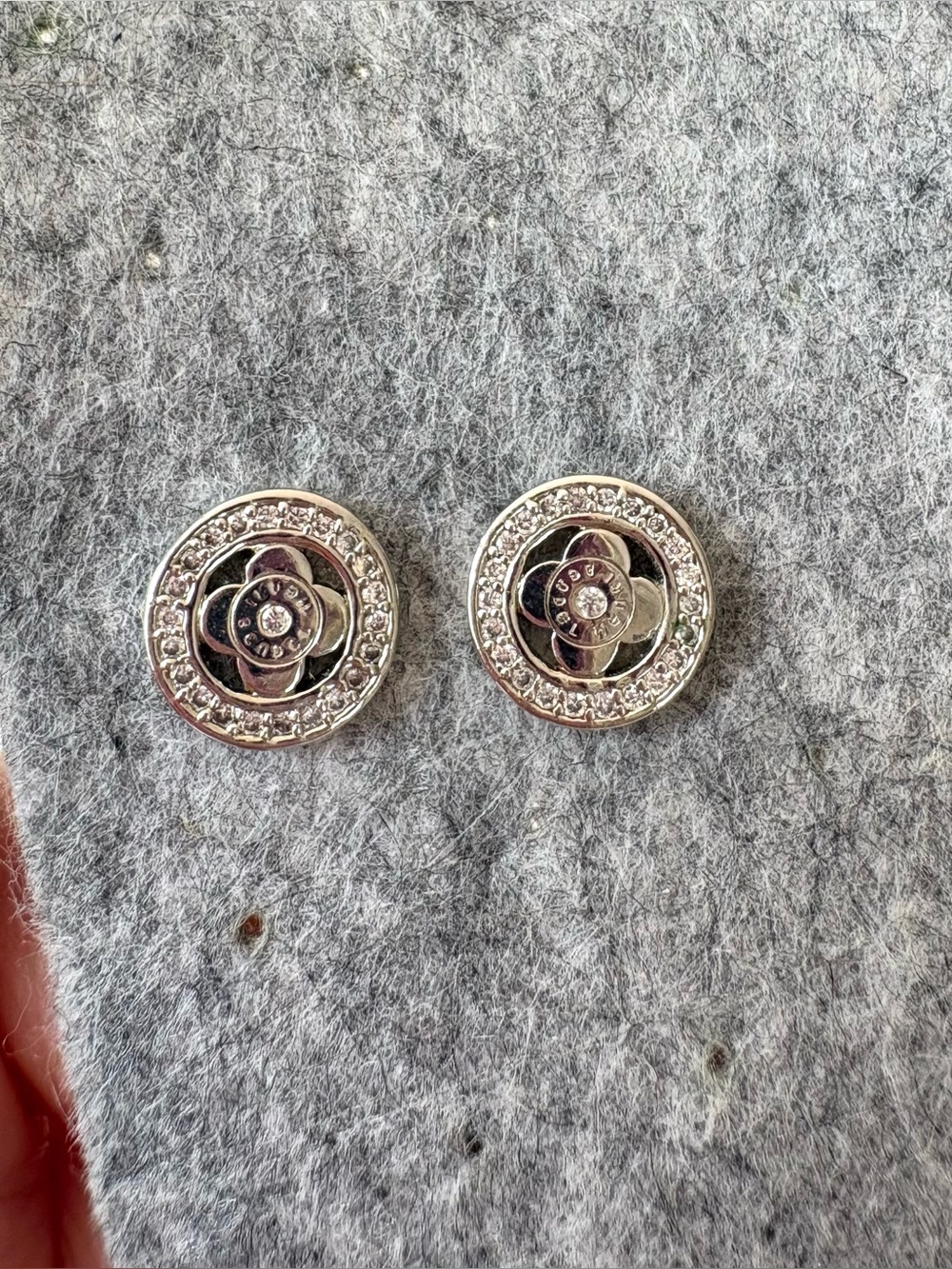 Silver Floral Earrings Studs